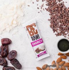 BeRAW Baton Energy Raw Cacao, Coconut 40g